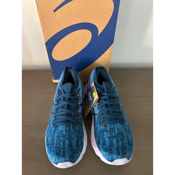 Asics B Gel-Nimbus 23 Knit Running Shoes Grey Floss Mako Blue Women's Sz 8.5 NWT - Picture 6 of 11